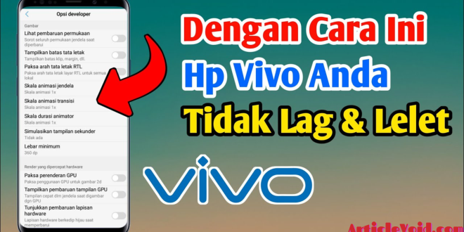 Cara Mengatasi HP Vivo Lemot