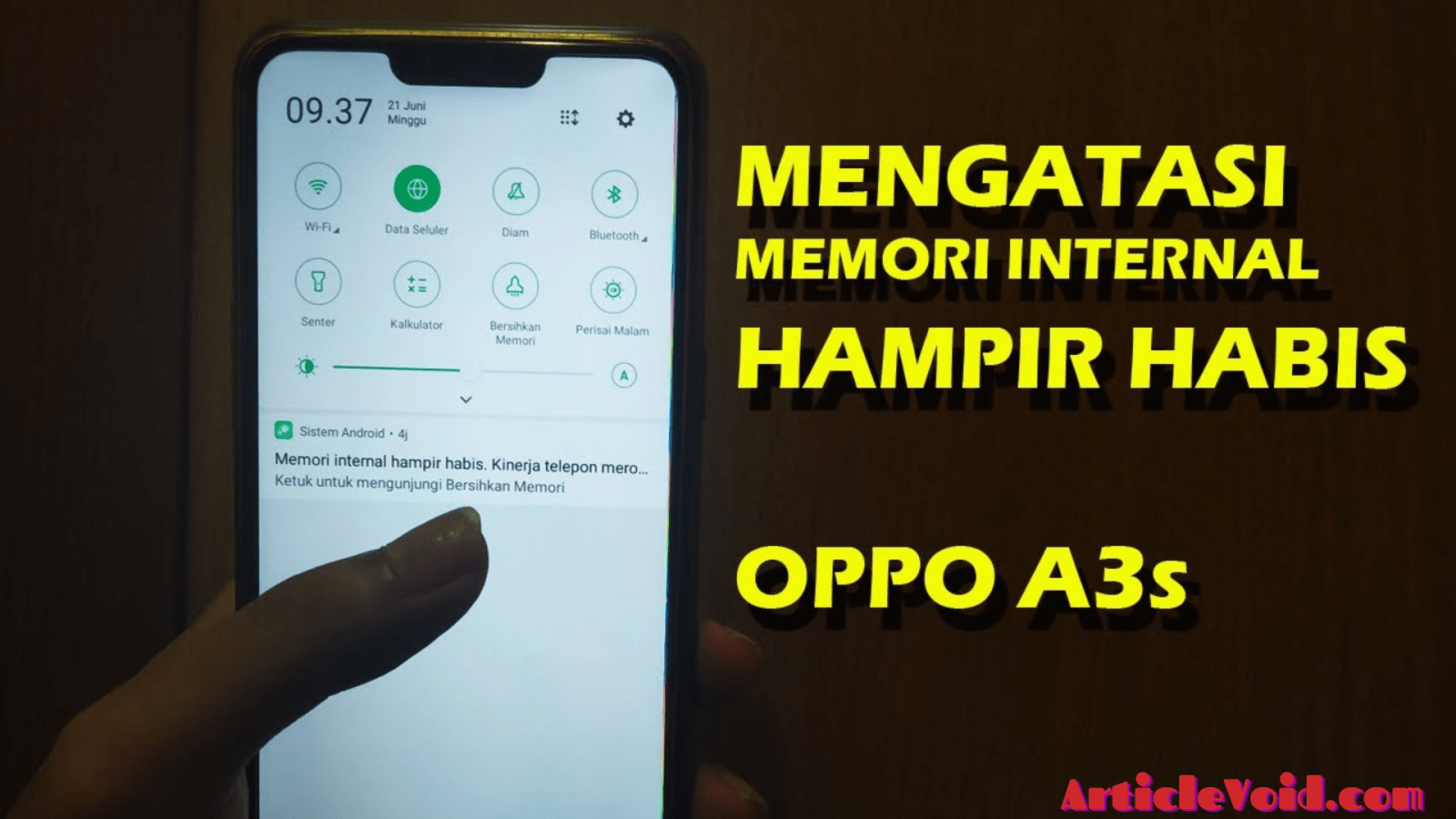 Cara Membersihkan Memori Hp Oppo A3S